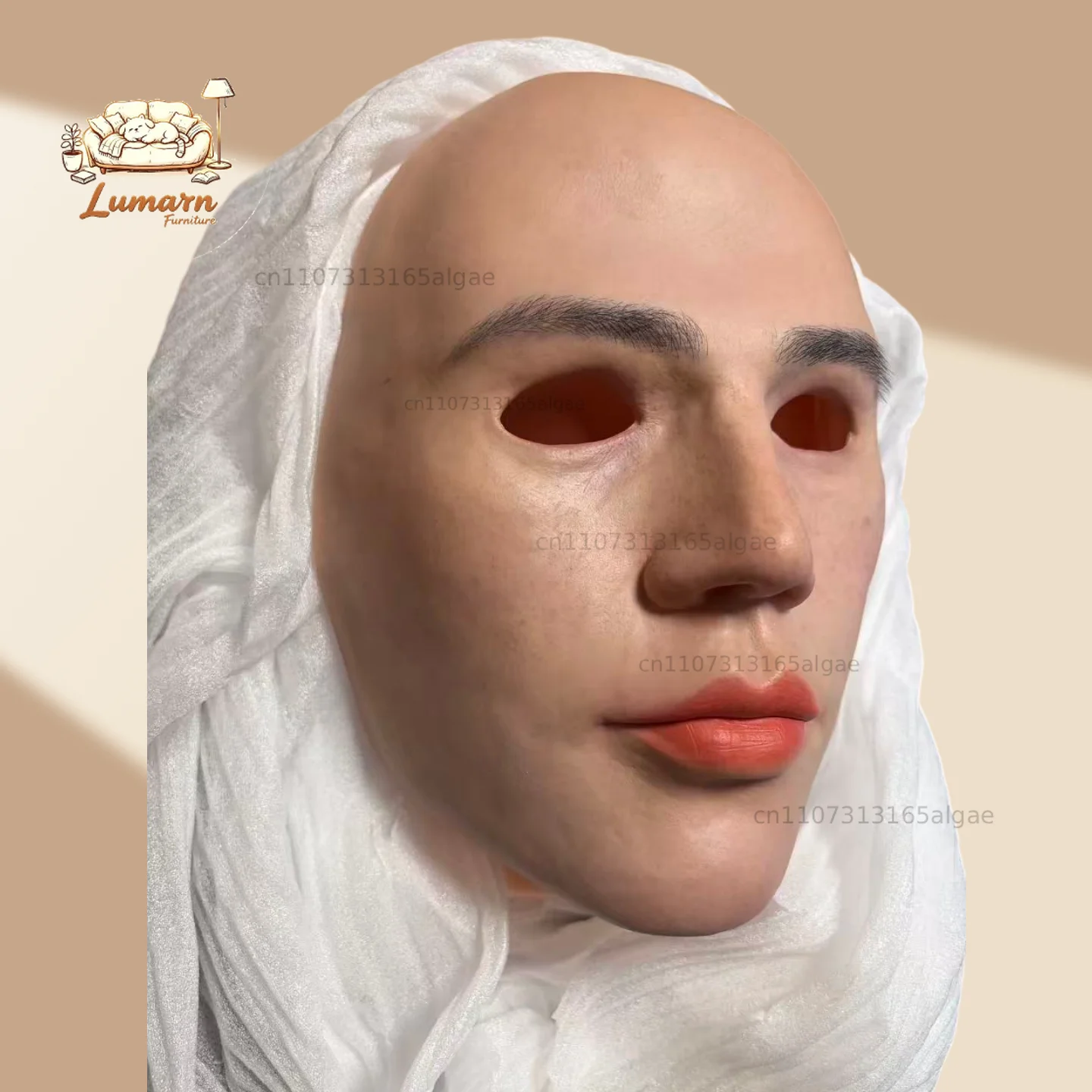 Simulation headgear, film and television props, silicone, high-value female simulation, easy-to-wear painted leather, real face,