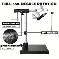 360 °   Tornillo de banco giratorio para atar moscas con Base resistente, herramienta de precisión ajustable de aluminio de primera calidad para hacer cebos