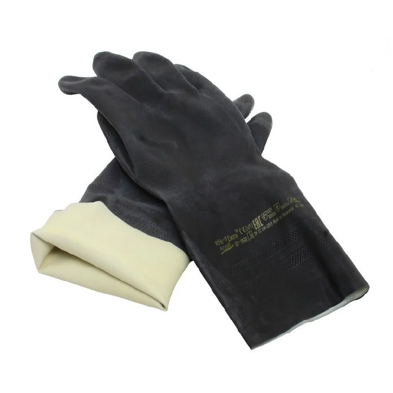 Heavy Duty Rubber Gloves Acid Alkali Resistant Chemical Gauntlet Garden Digging Labor Insurance Gloves Protective Gloves