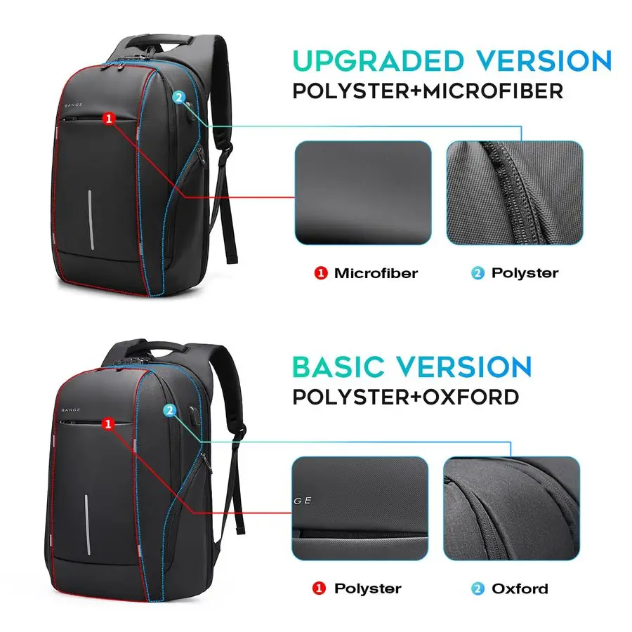 حقيبة ظهر للسفر، حقائب ظهر خفيفة الوزن للعمل للرجال، حقيبة ظهر للكمبيوتر المحمول مقاس 15.6 بوصة، حقيبة ظهر عصرية للرجال والنساء #2