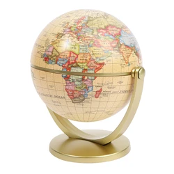 360 Degree Rotating World Globe Earth Antique Home Office Desktop Decor Geography Educational School Supplies Kids Learning Gift