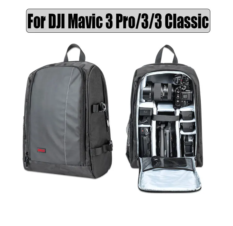 dji backpack mavic mini STARTRC M3 for 4 Pro/Mini 3/Air 3/Mavic 3 Pro The bag has 2 different compartments Shell Backpack Storage Bag for
