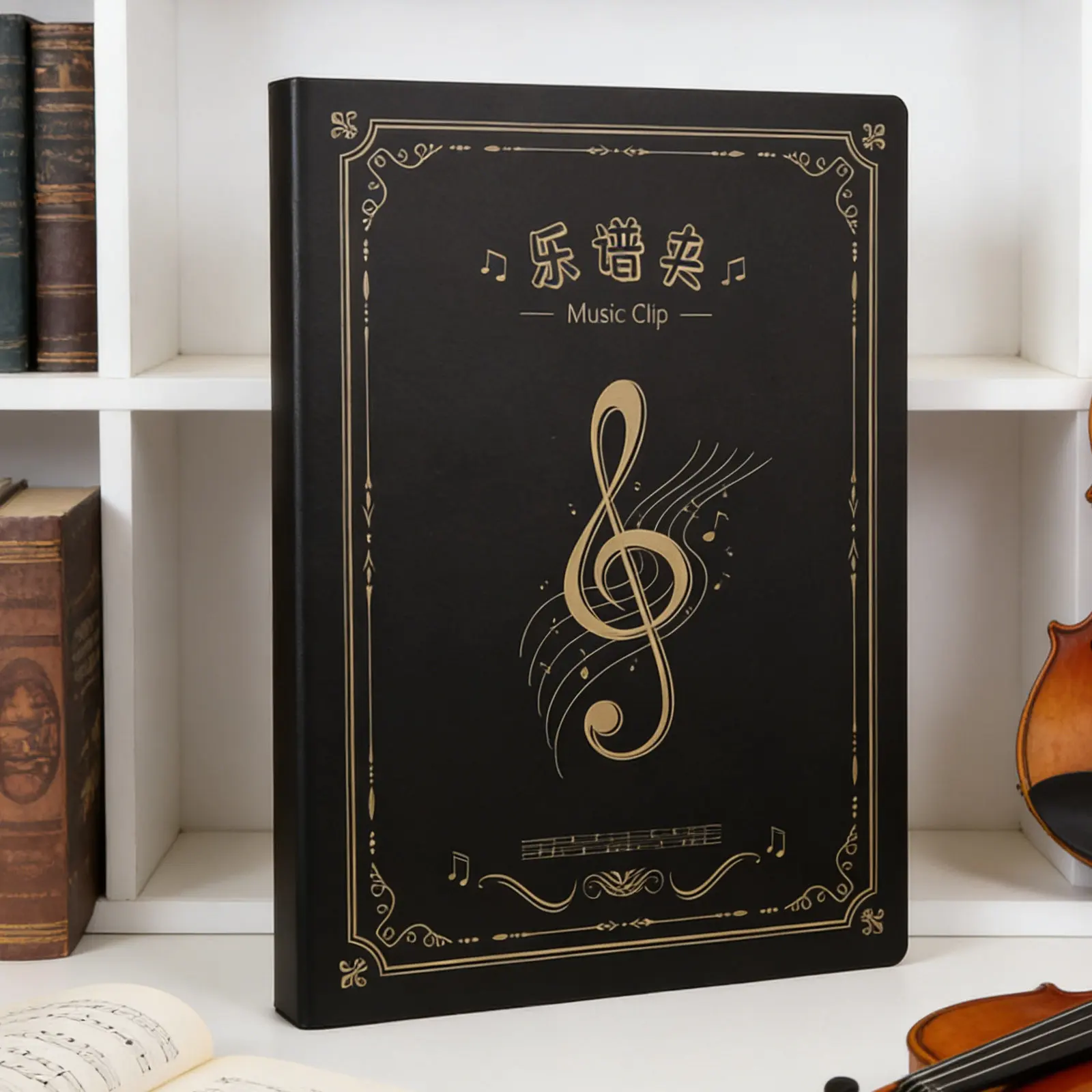 

Sheet Music Storage Folder Score Book Clip Holder Binder Page Piano Clips Notation