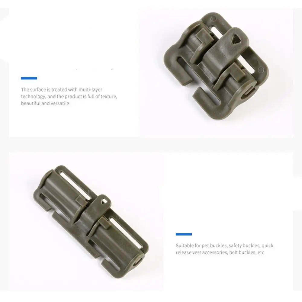 2pcs  Vest Quick Release Slider Buckle Slider  Vest Buckle MOLLE Strip Module Strip Plastic Buckles