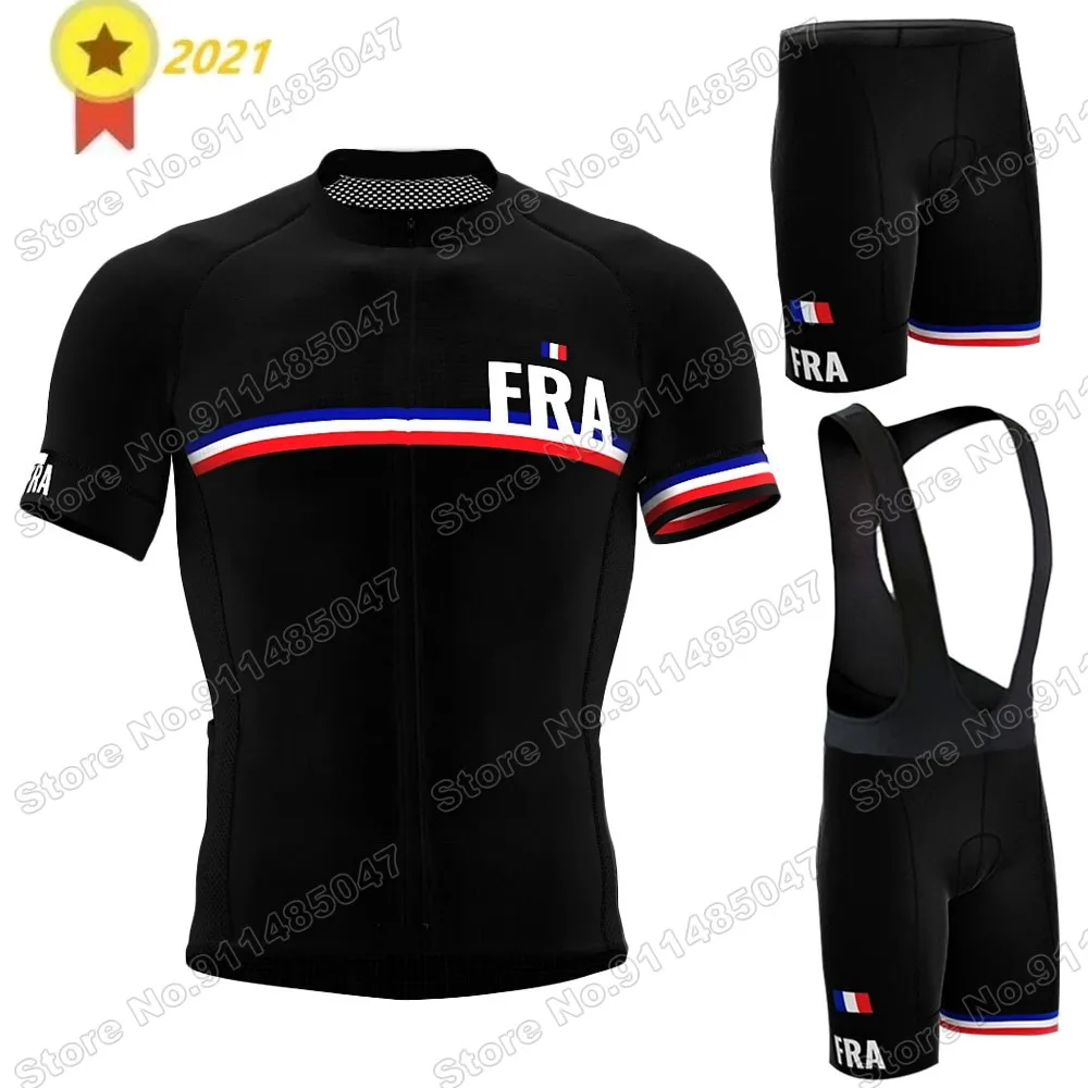 Cycling Jersey 2023 France National Team Set Summer Bicycle Clothing Road Bike Shirts Suit Bicycle Bib Shorts MTB Ropa Maillot