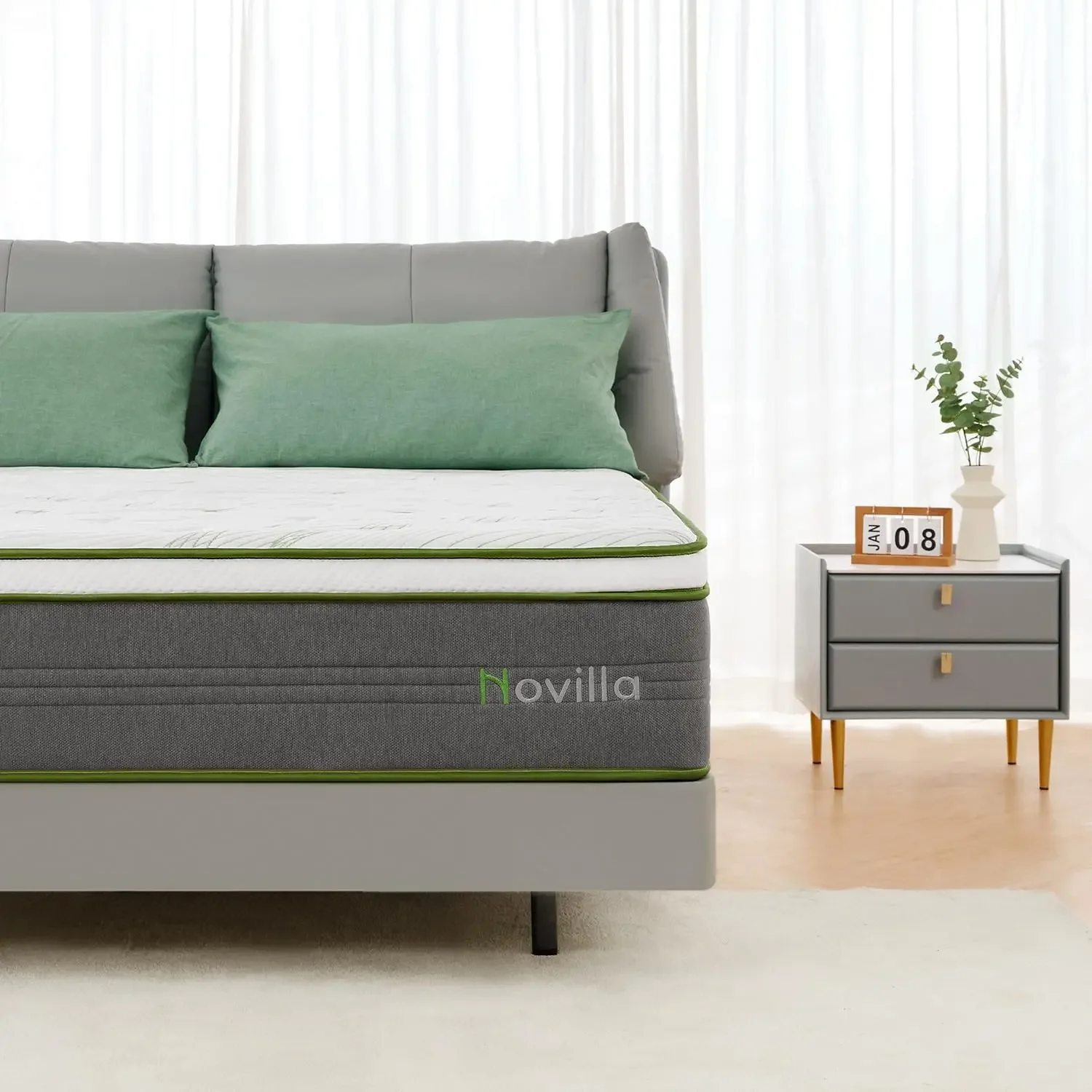 

Novilla Full Mattress,12 Inch Gel Memory Foam Hybrid Mattress with Individually Pocket Springs, Breathable Mattresses Full