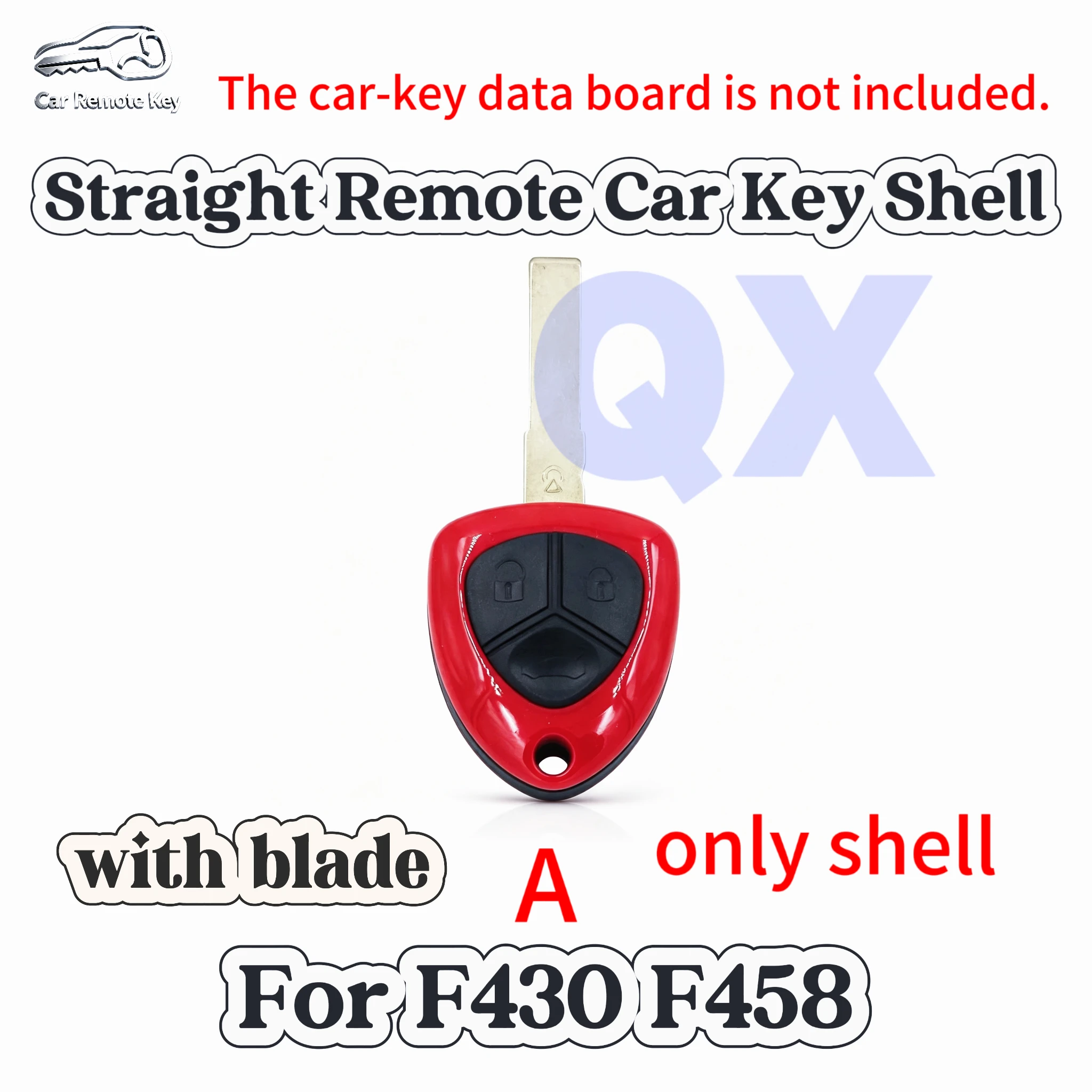 Straight Remote Car Key Shell For F430 F458,with blade