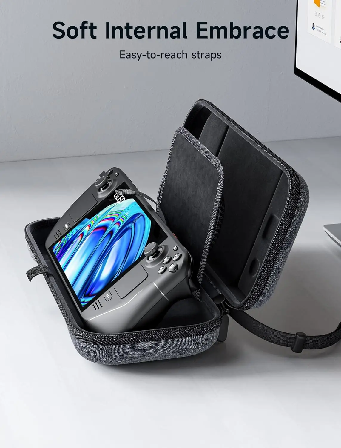 

Ultra Slim Carrying Case Compatible with Steam Deck OLED,Portable Hard Portable Travel Carrying Case for Steam Deck OLED Console