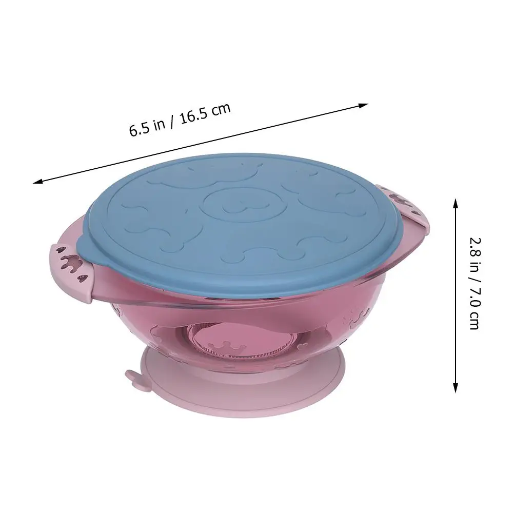

Suction Bowl Baby Feeding Bowls Portable Gel Food Container Adorable Kids Suction Cup Dust Proof Cover Safe Premium