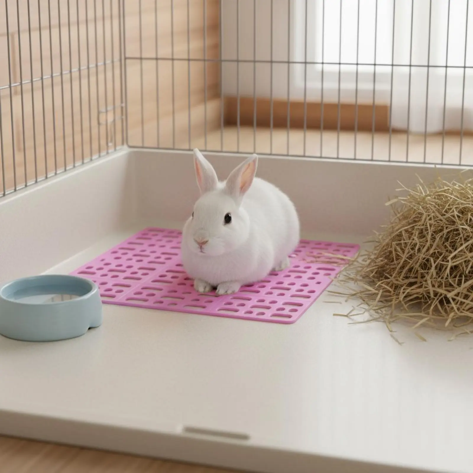 

Guinea Pig Hutch Floor Mesh Easy to Clean Small Pet Enclosure Foot Pad Plastic Mesh Enclosure Mat Gnaw Resistant Pet Supplies