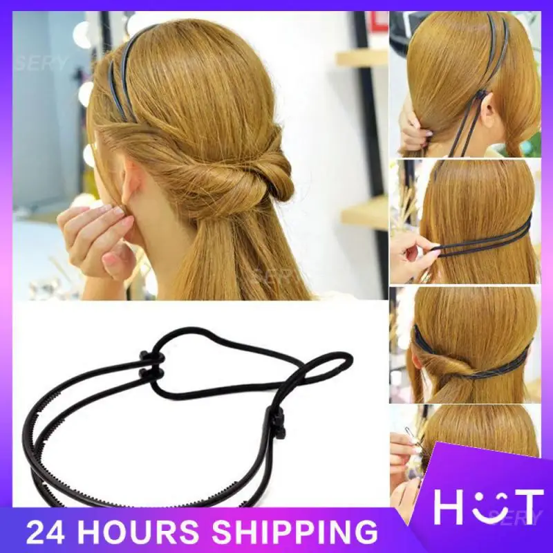 

Double Rubber Band Variety Of Styles Long-term Use Updo Hair Accessories Headband Adjustable High-quality Materials Rubber Band