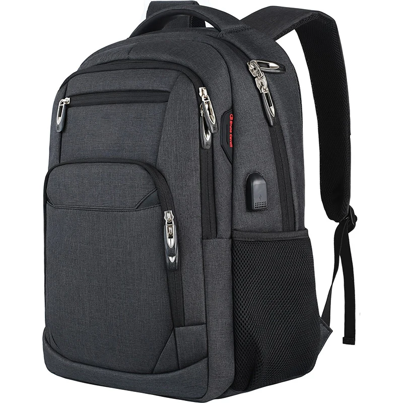 Men 17.3‘’Large Capacity USB Port Multi-functional Laptop Backpack High-quality Waterproof Travel Unisex Notebook Business Bags