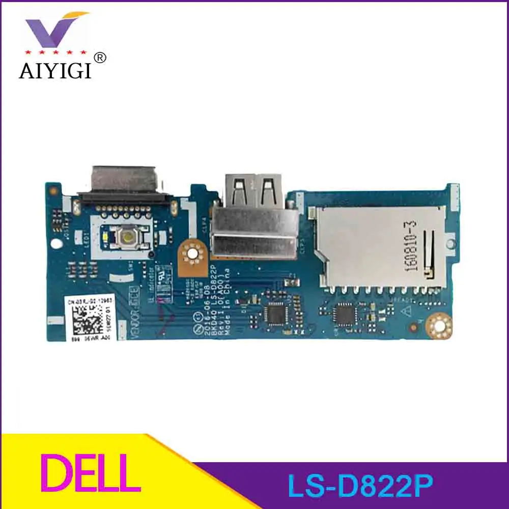 

Original For Dell Inspiron 7460 Vostro 5468 USB SD Reader VGA Power Button Board With Cable LS-D822P CN-03RJG2 03RJG2