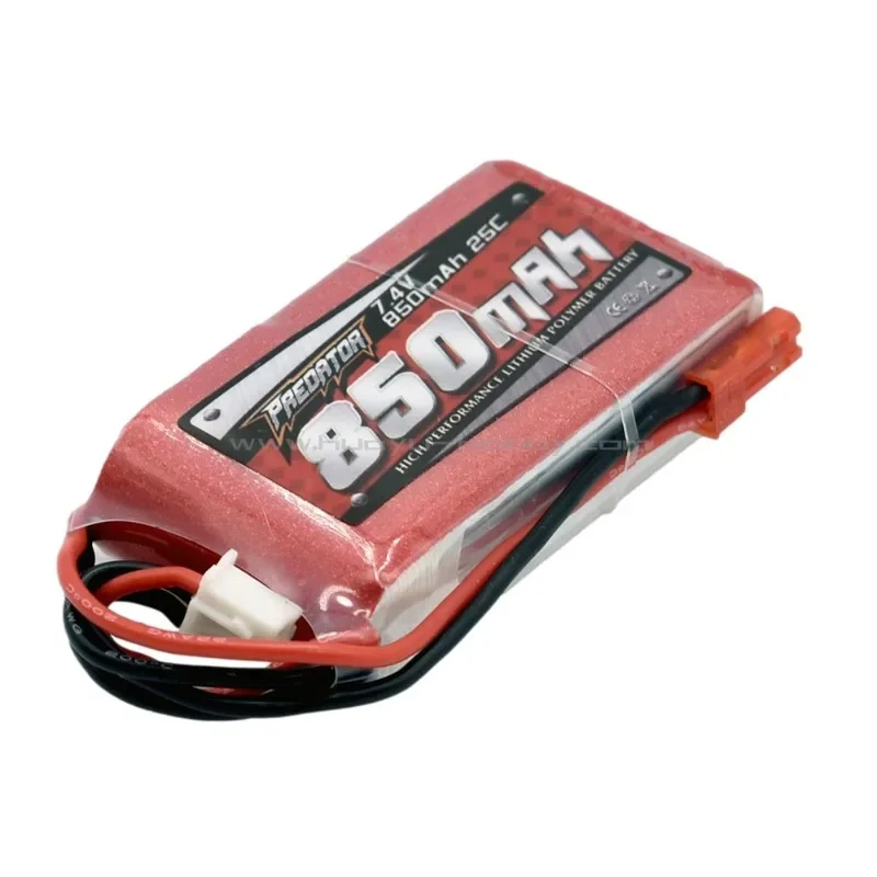2S 7.4V 850mAh 25C High Discharge LiPo Battery with JST Connector for FMS RC Plane RC Airplane Replacement Spare Parts