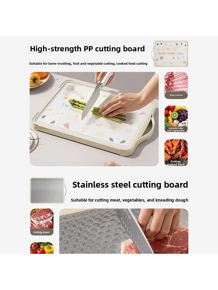 Stainless Steel Double-Sided Home Use Cutting Board Anti-Mold Kitchen Special Purpose Sticky Board Fruit Cutting Board