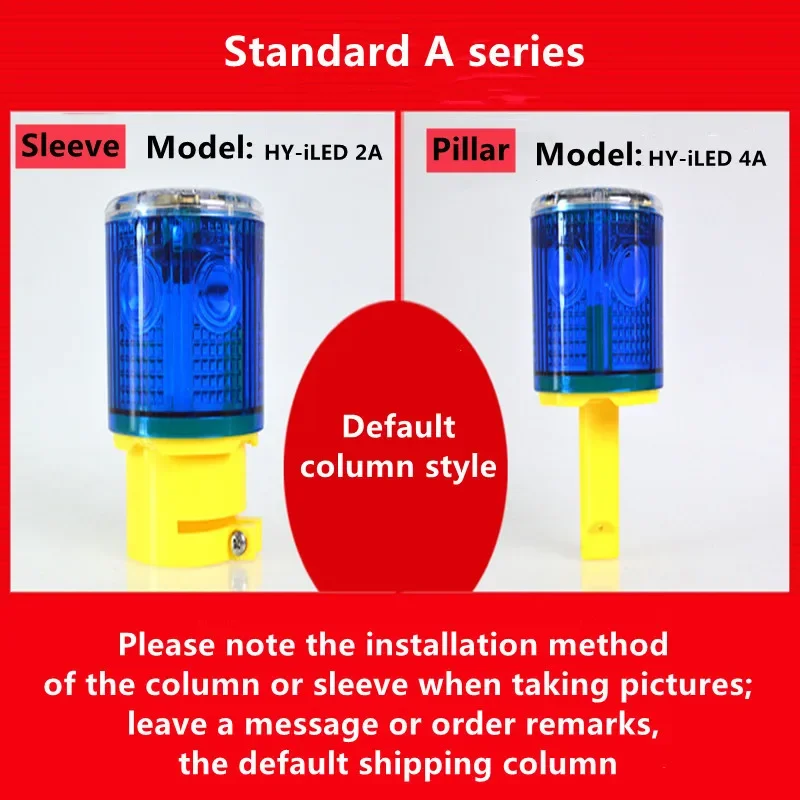 LED Solar Warning Light Traffic Signal Navigation Beacon 600mAH Battery Road Cone Warning Safety Blue Indicator Lamp