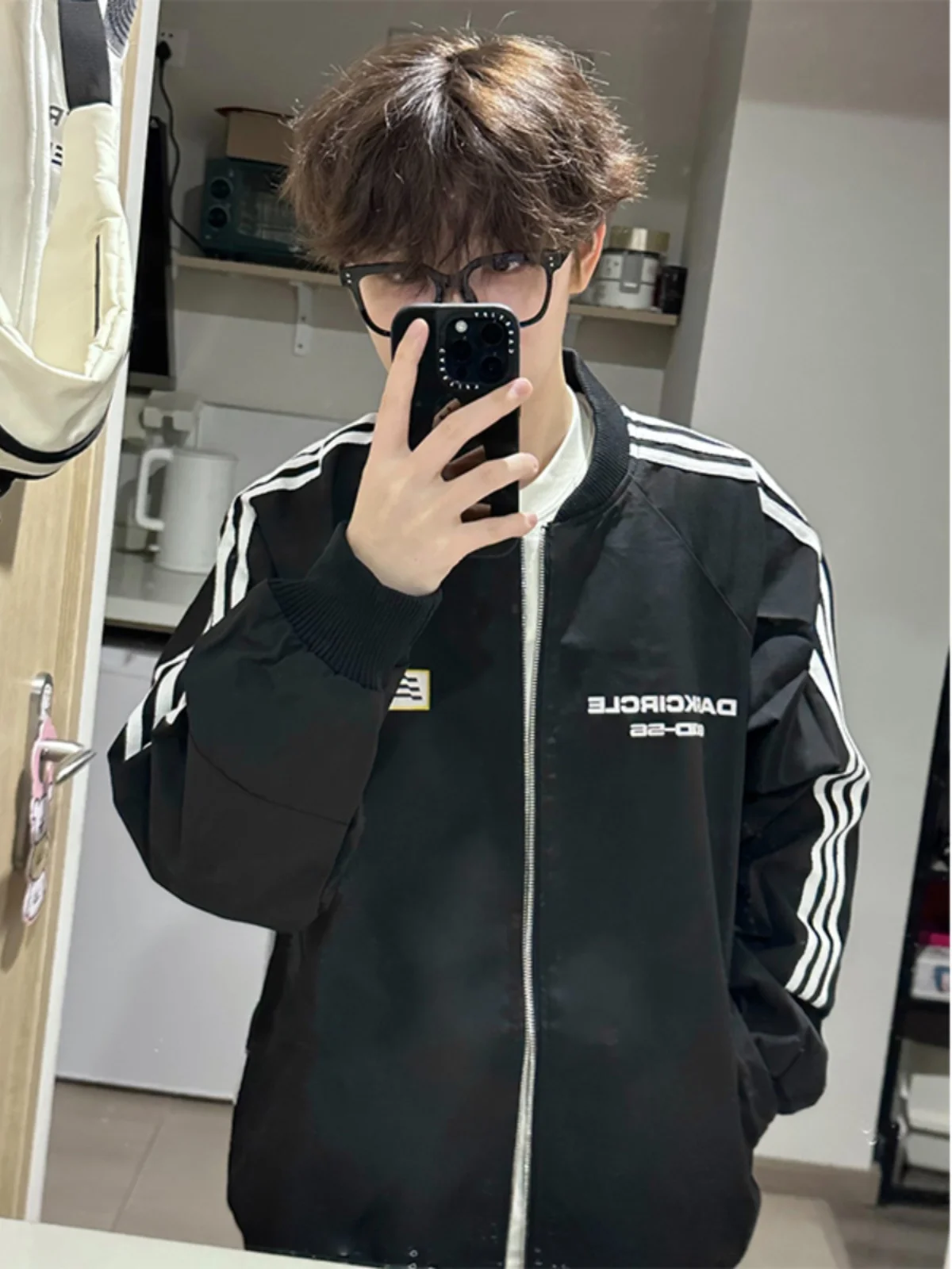 

Cleanfit Pilot Jacket Men's Short Baseball Style Stand Collar Retro American Jacket Outerwear Autumn Season Youth Fashion