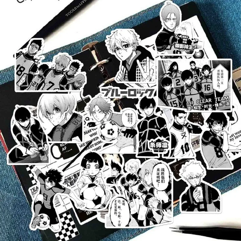 الأزرق قفل أنيمي ملصقات Bachira Meguru القرطاسية طالب رسالة جمع أصدقاء هدية مقاوم للماء لتقوم بها بنفسك جراب هاتف المرجعية #2