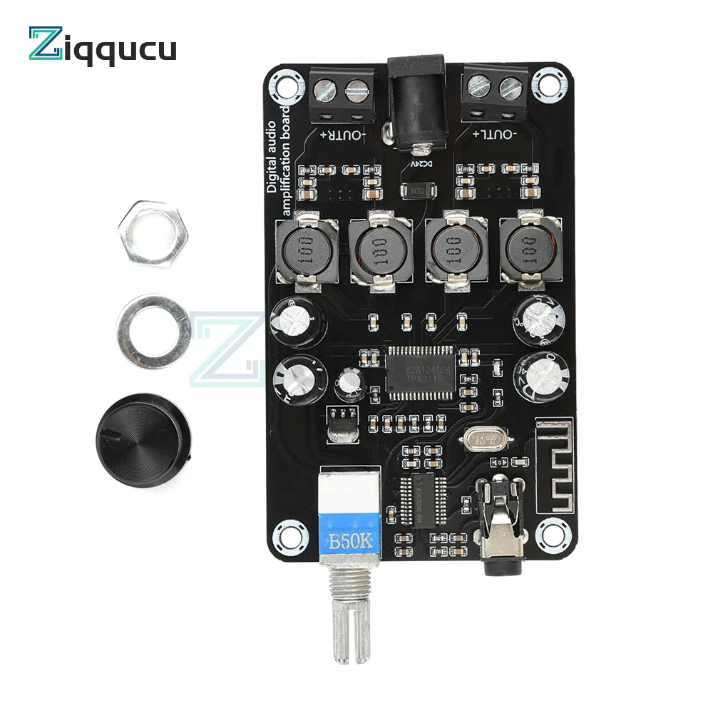 TPA3118D2 Stereo Digital Audio Power Amplifier Board XH-A415 DC12-24V High-Power Adjustable Audio Amplifier Board Amp Module
