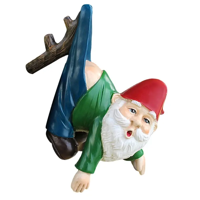 

Resin Crafts-Funny Dwarves, Dwarves With Pants Hanging Branches, Fun Flowerpot Pendants, 1Pcs