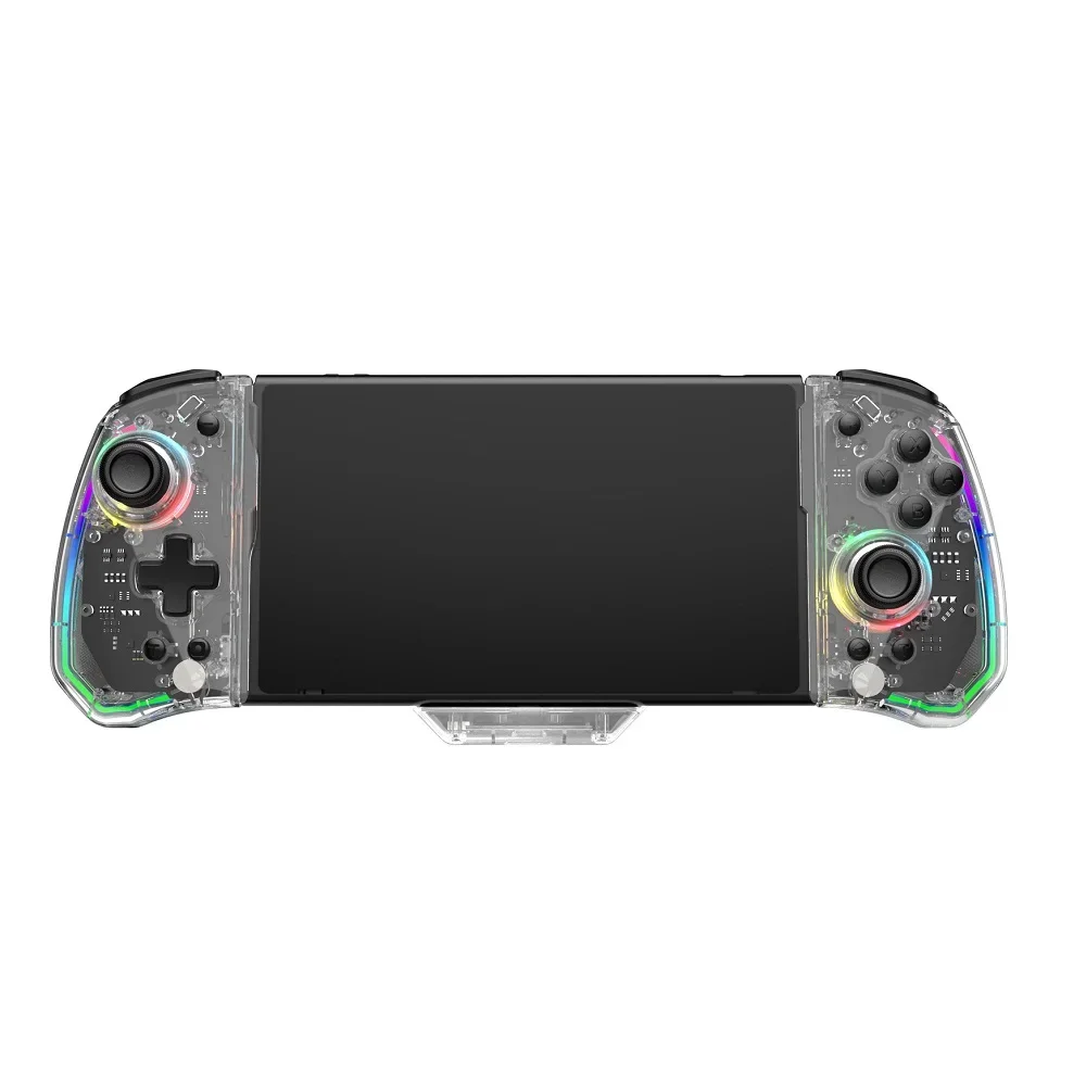 YS43 Interruptor Transparente Gamepad Controlador Joystick com LED Vibrante, TURBO, Controle de Movimento de 6 Eixos - Acessório para Jogos Final