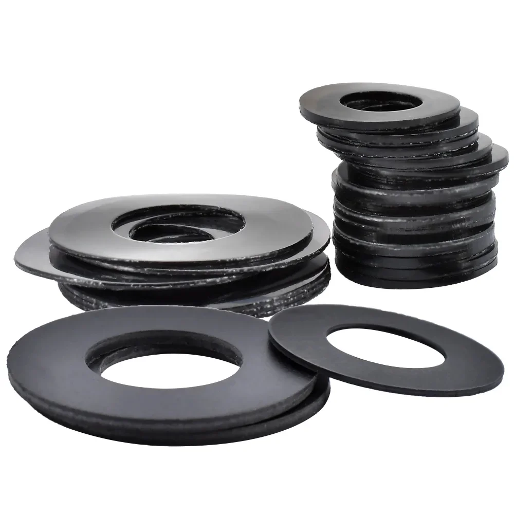 M2 M2.5 M3 M4 M5 M6 M8 M10 Black Soft Hard PVC Plastic Insulation Transparent Gasket Ring Spacers Flat Washer 0.3mm-1mm 200Pcs