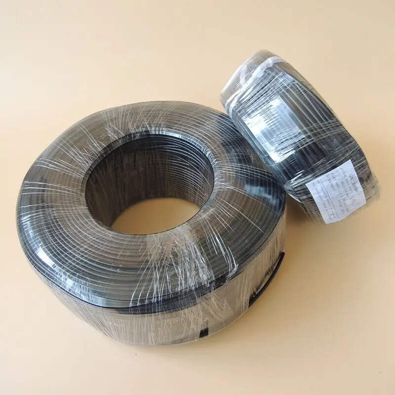 Decorative Black PVC sheather Fiber optical cable 75pcs*0.75mm in Black PE jacket PMMA Plastic Optic string Multi-strands DIY