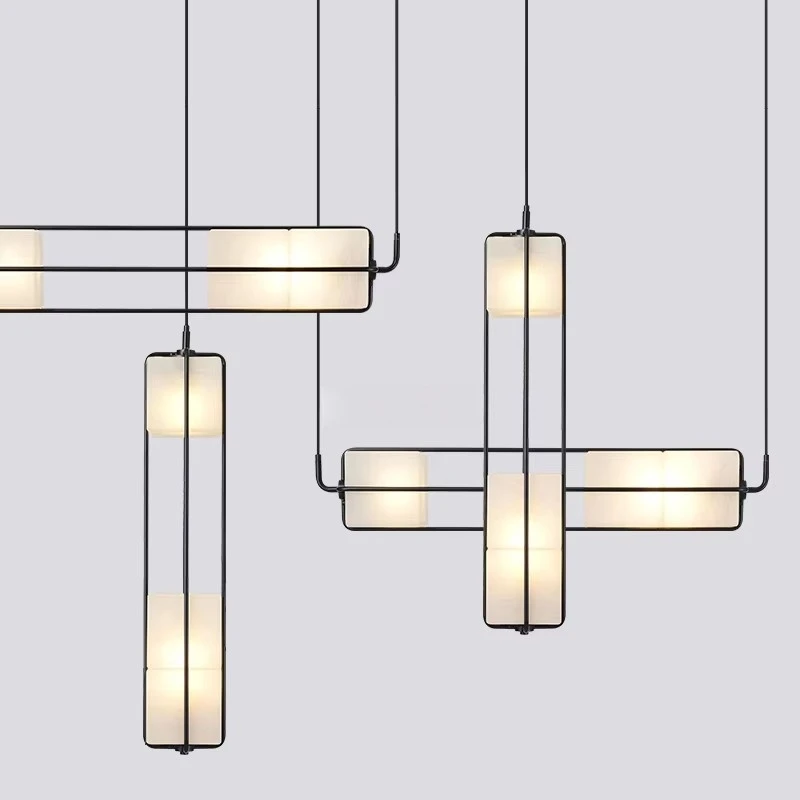 Nordic Modern Design Glass E14 Pendant Lamp Minimalism Light Luxury Restaurant Living Room Home Decor Chandelier Bedroom Led