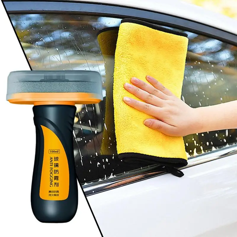 

Car Windshield Cleaner 2 In 1 Glass Cleaner 100ml Glass Oil Film Wiper 2 In 1 Outdoor Window Cleaner Polish Defogging Agent