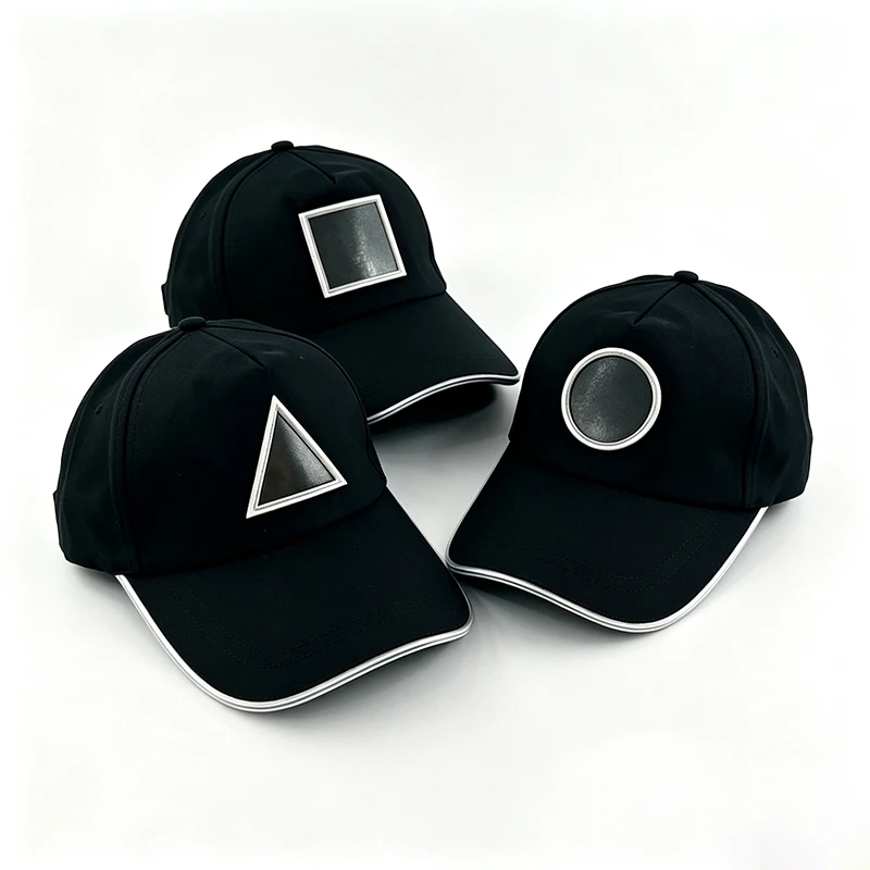 LED Light Up Baseball Cap Triangle Round Square Shape Luminous Glowing Hat Flashing Cap For Music Bar Night Running Hat Unisex