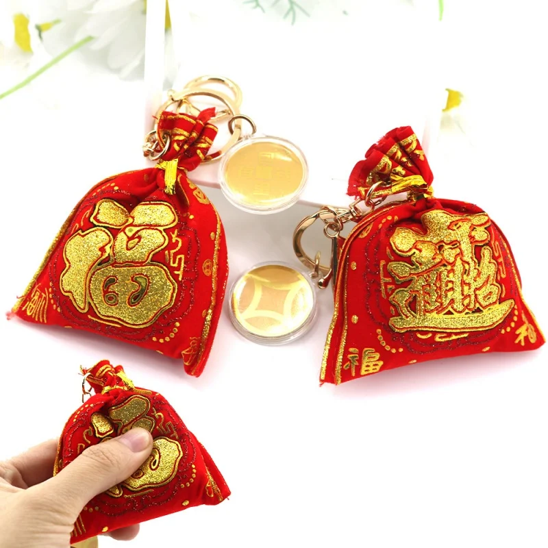 Lucky Bag Keychain New Year Red Envelope Sending Blessing Pendant Bag Pendant