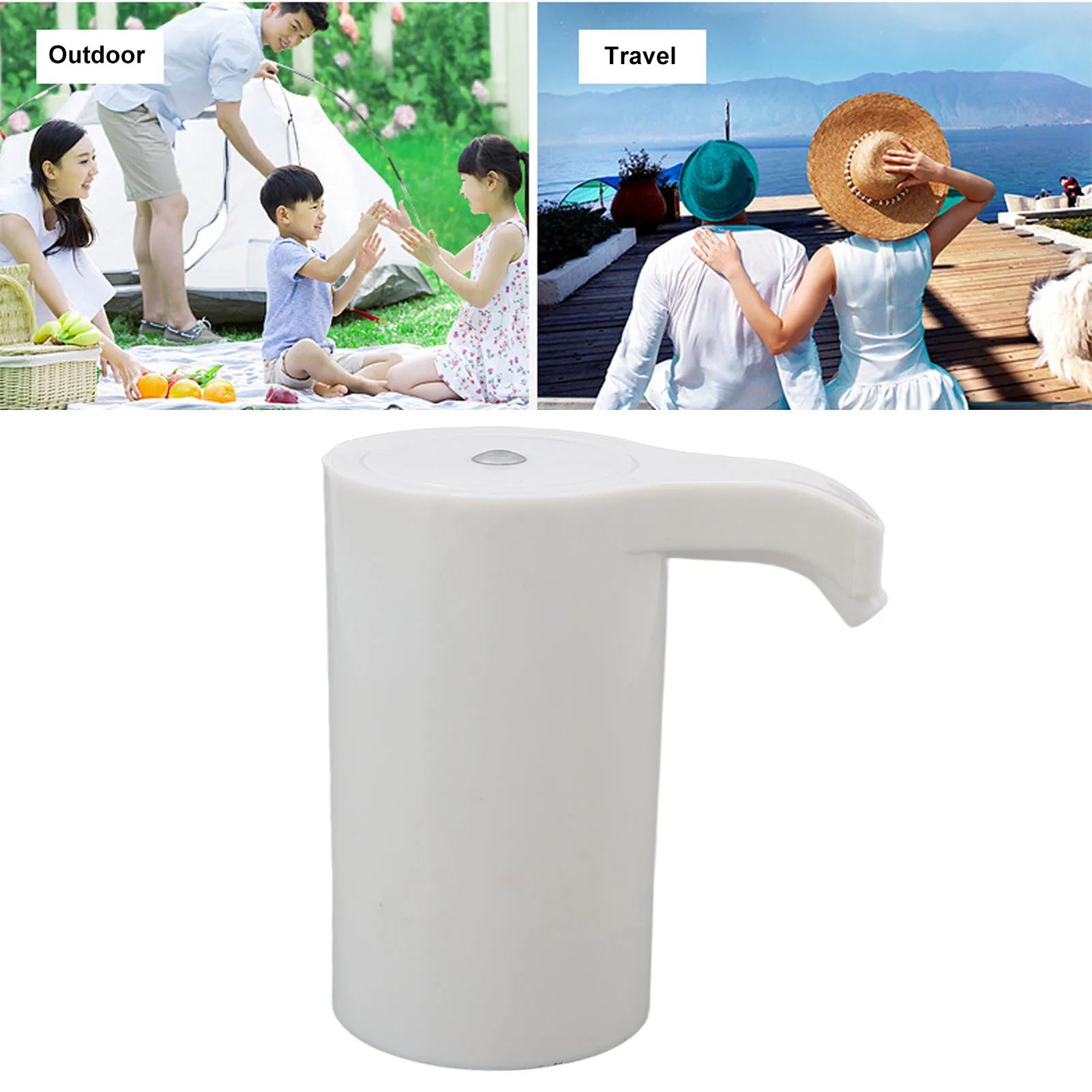 موزع مياه كهربائي ABS USB شحن موزع مياه أوتوماتيكي مع خرطوم للمنزل