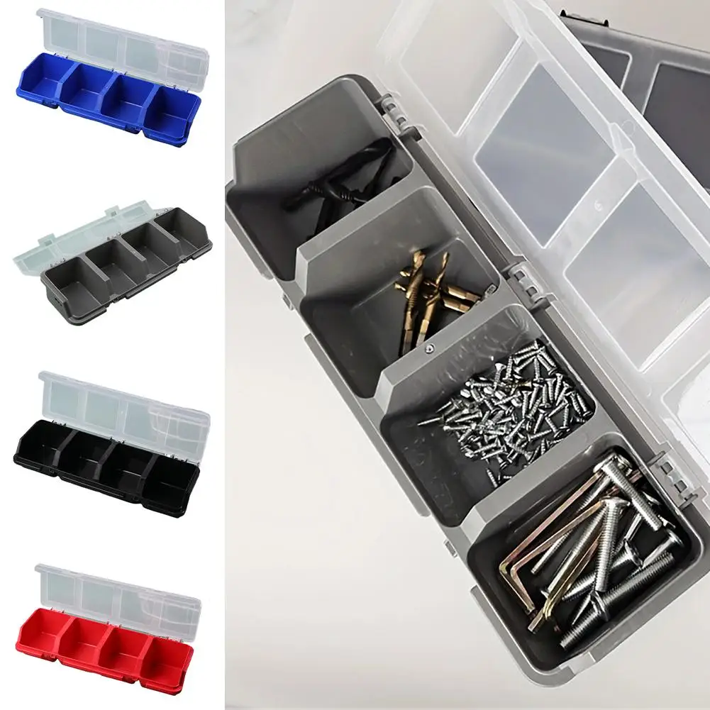 Multi-Compartment Organizer Box For Screws Small Parts Durable Plastic Hardware Storage Miscellaneous Storage Case