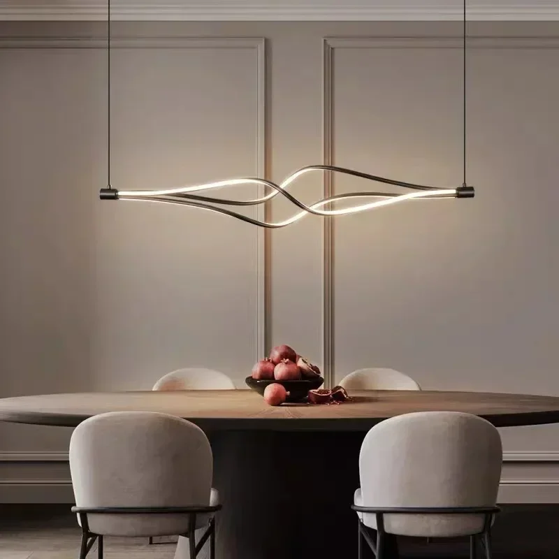 Lampe LED suspendue au design moderne, luminaire décoratif d'intérieur, idéal pour un salon, une salle à manger, une chambre à coucher ou un restaurant