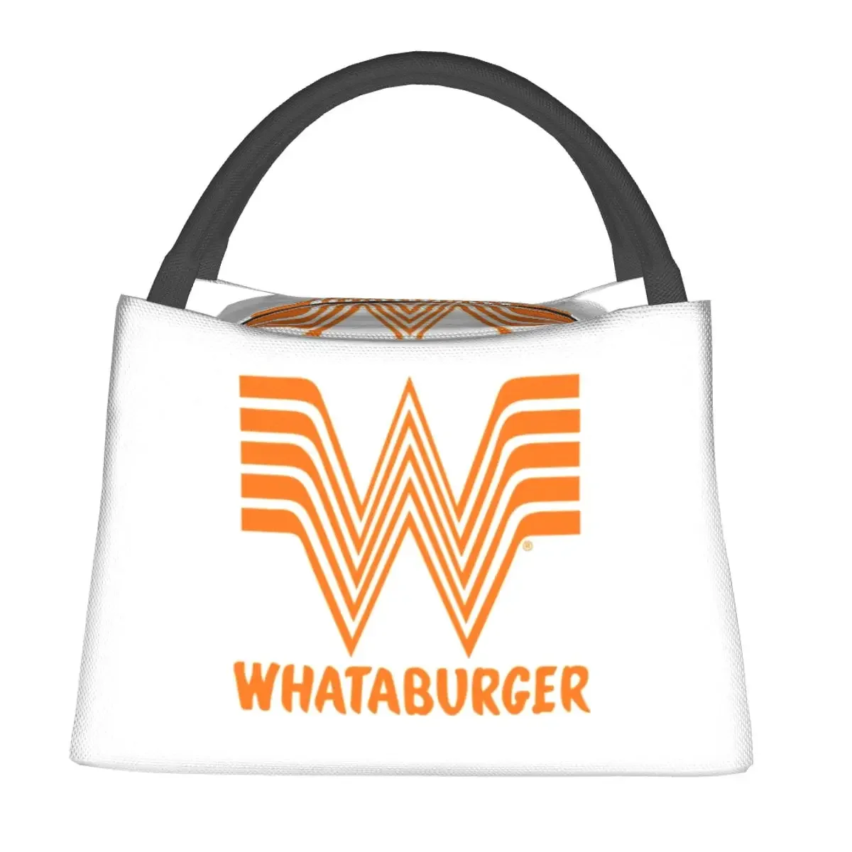 Whataburger Fast Food Restaurant Logo Lunch Bags Insulated Bento Box Picnic Bags Cooler Thermal Bag for Woman Student Office