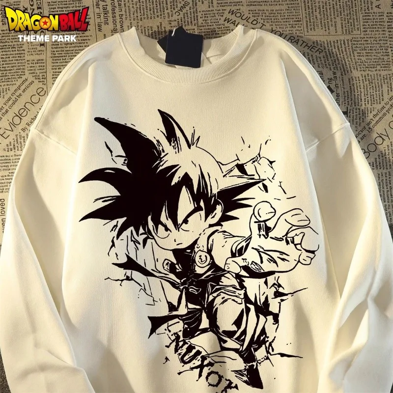 

Dragon Ball Cartoon Anime Son Goku Men's and Women's Printed Long Sleeve Top Thin Casual Versatile Fashion Crew Neck Sweatshirt