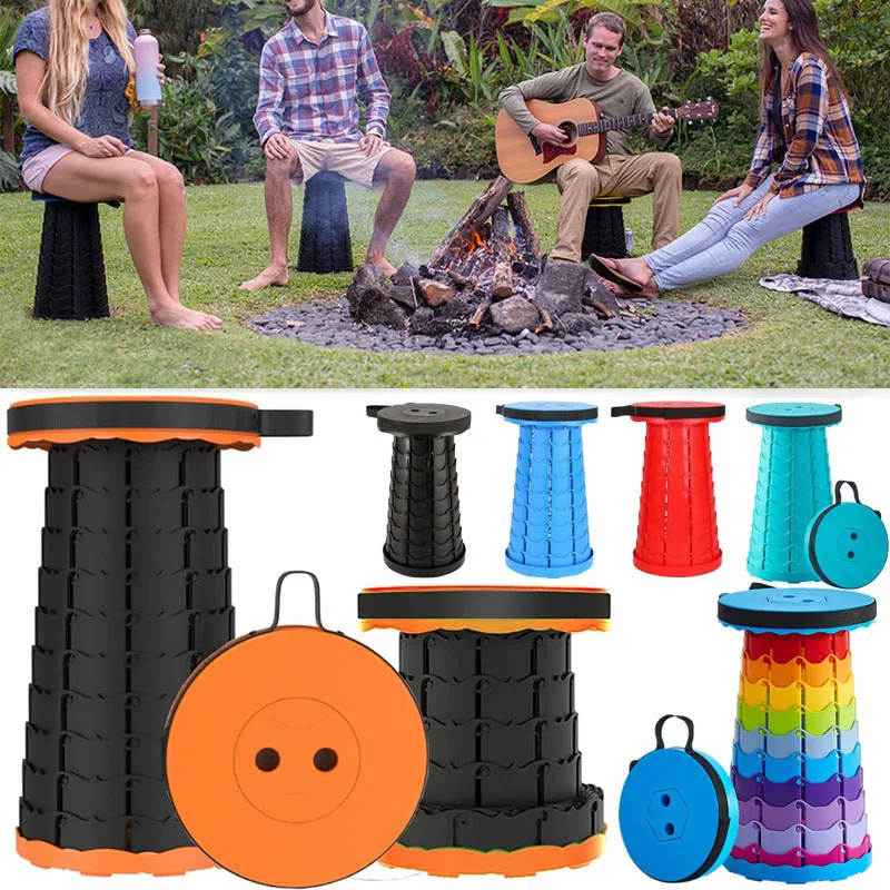 

Portable Telescopic Folding Stool Outdoor Camping Retractable Stools for Travel Hiking Beach Chair Foldable Fishing Stool Chairs