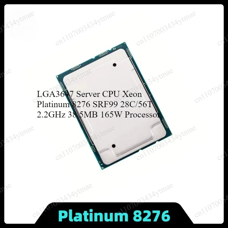 LGA3647 Server CPU Xeon Platinum 8276 SRF99 28C/56T 2.2GHz 38.5MB 165W Processor