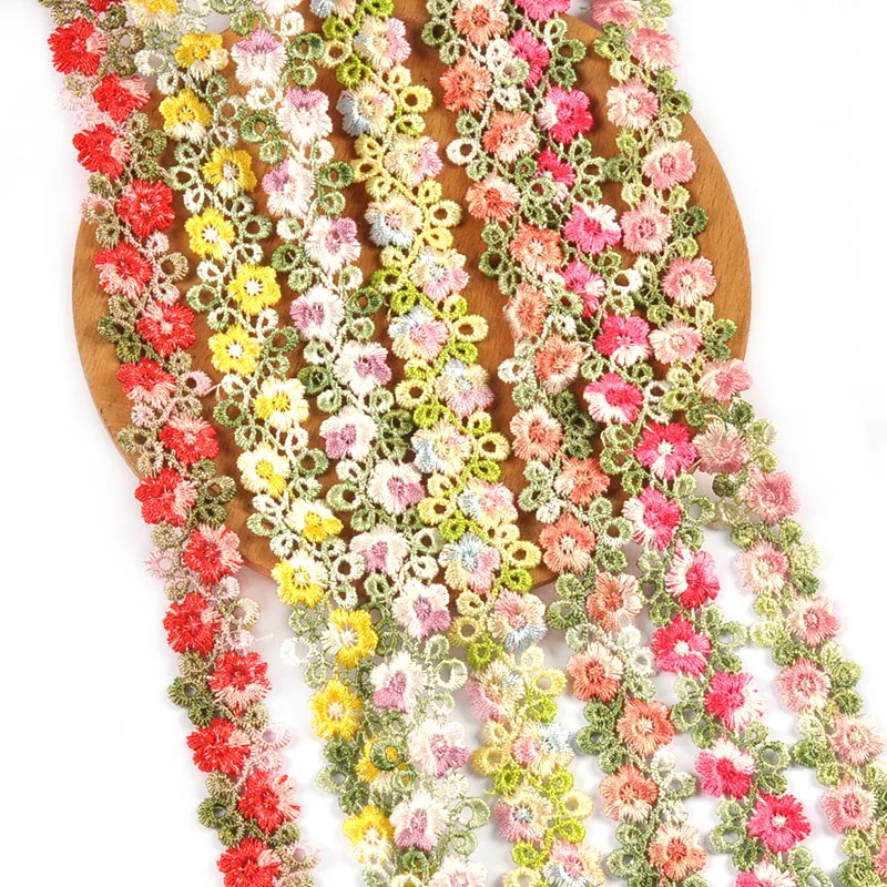 

2cm width Flowers Handmade Lace Trim Patchwork Ribbon DIY Clothing Accessories Embellishments Decor cp4054