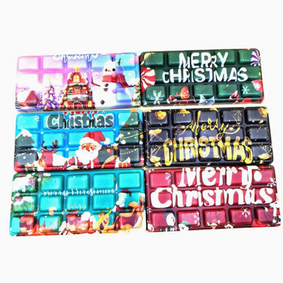 2026  Christmas Style Large Slab Chocolate Squishy PU Slow Rebound Multicolor Stress Relief Toy Wholesale Christmas Squish