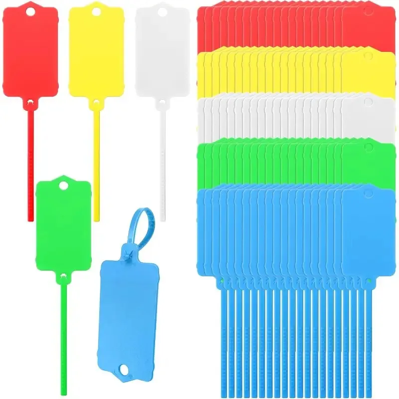 

157 шт. водонепроницаемые записываемые пластиковые транспортировочные этикетки с уплотнительными полосками - прочные, красочные подвесные бирки для ключей, багажа