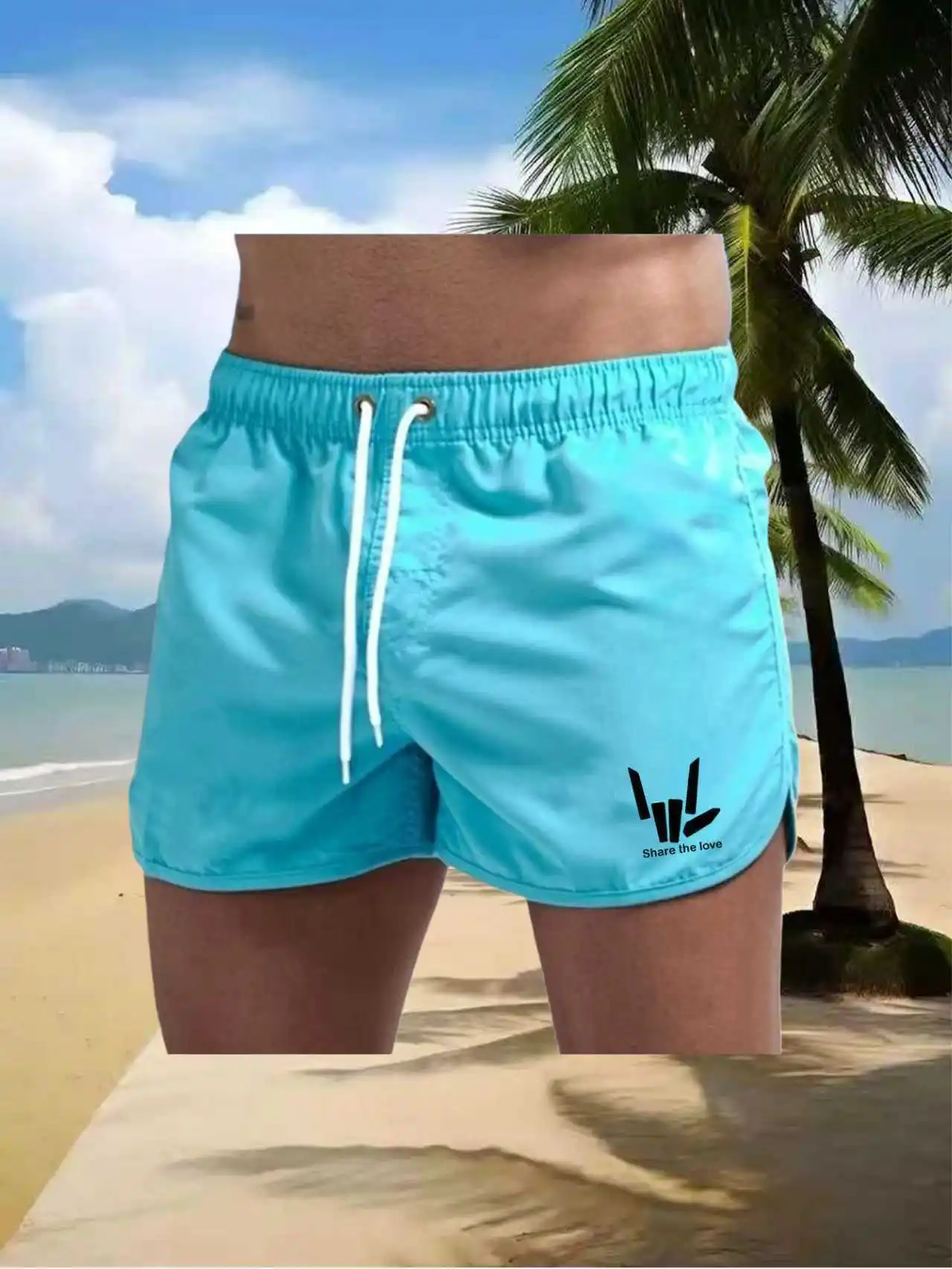 

Men's Waterproof Beach Shorts Summer Sporty Fashionable Beachwear Comfortable Lightweight Board Shorts for Summer
