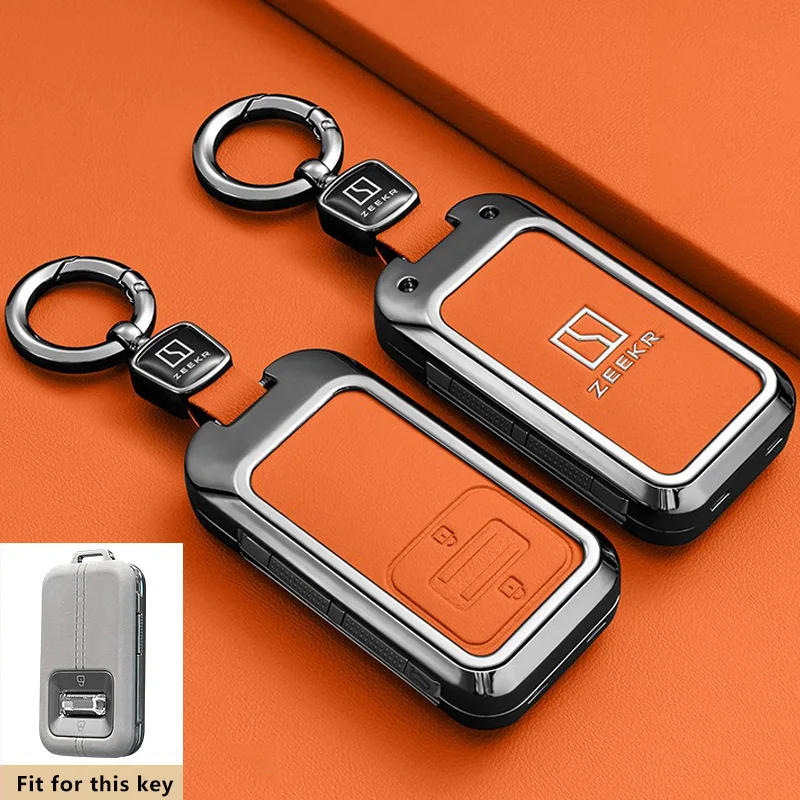 Zinc Alloy Car Key Case for Zeekr 8X 2026 9X 2025 Keychain Remote Protection Cover Shell Housing Ring Holder Fob Accessories