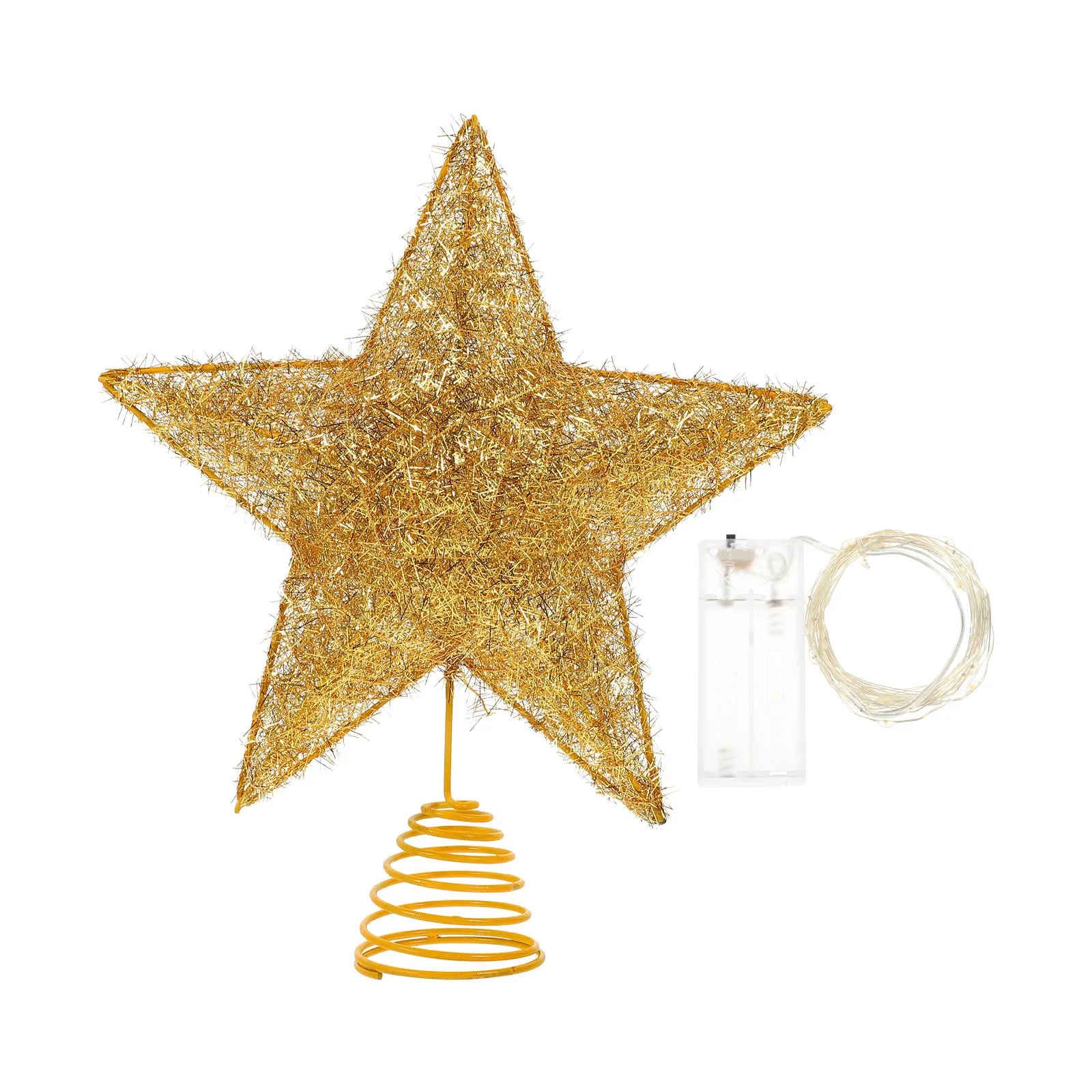 

Pentagram Star Decorations Iron Christmas Xmas Tree Pentagram Tree Topper nament Party Home Event Mall