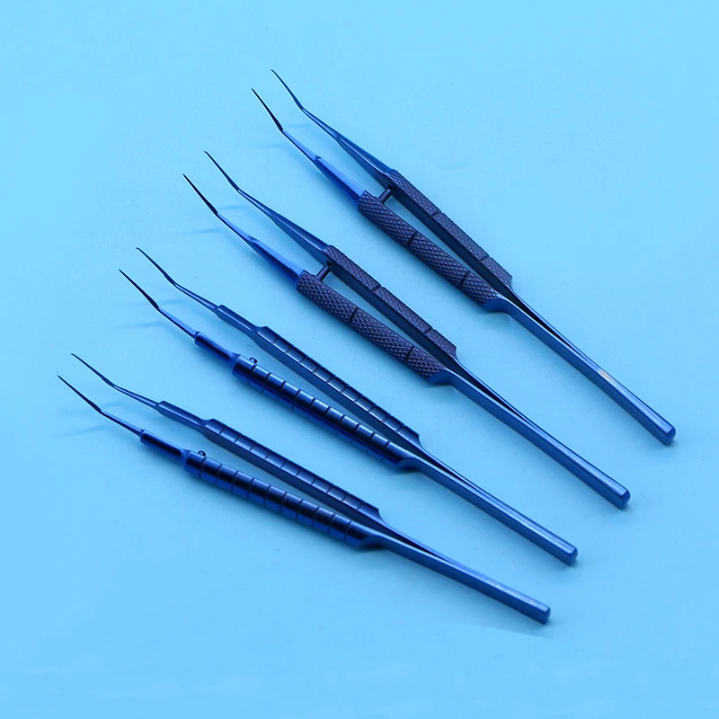 Ophthalmic instruments Titanium alloy Haff capsulorhexis forceps 11cm capsulorhexis forceps Curved angular small incision 1.8