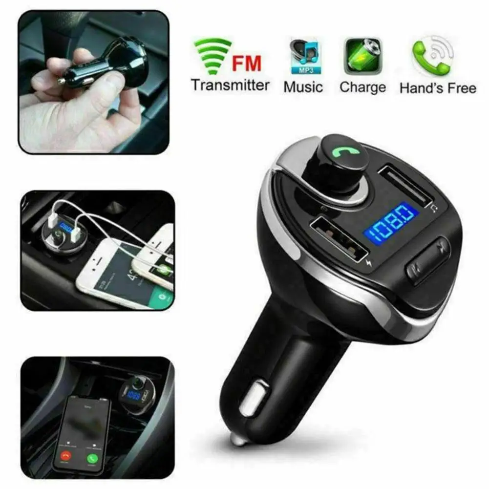 

TF Card U Disk Bluetooth Mode Multi-function Car Bluetooth Adapter FM Phone Hands-free Transmitter HI-FI Stereo Car Accessories