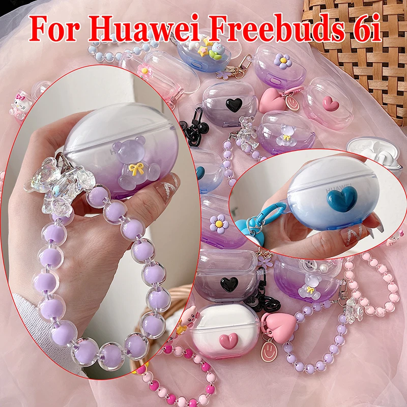 Cartoon 6i Cover for Huawei Freebuds 6i Case Protective Colorful Cover for Freebuds Case for Huawei Buds Funda Charging Box