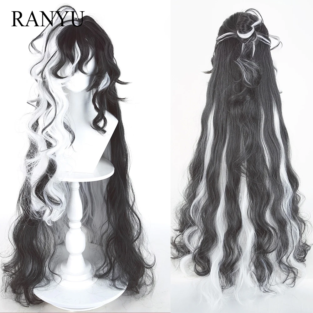 parrucche-sintetiche-lunghe-ondulate-nere-ombre-con-riflessi-bianchi-e-frangia-per-cosplay-anime-e-giochi-morbide-e-voluminose-per-uso-quotidiano-e-feste