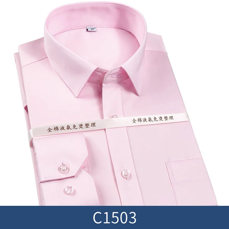 

Slim Fit Mens Business Casual Long Sleeved Shirt Classic Striped Male Social Dress Shirts