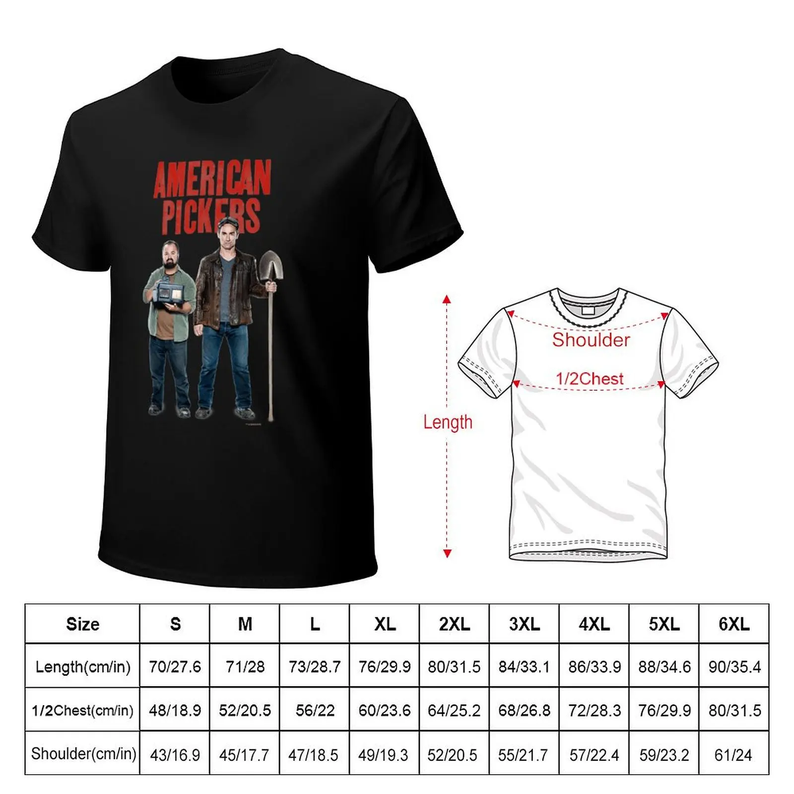 American Pickers - Mike and Frank Comfortable . T-Shirt Basic Crew Neck Short Sleeve Top